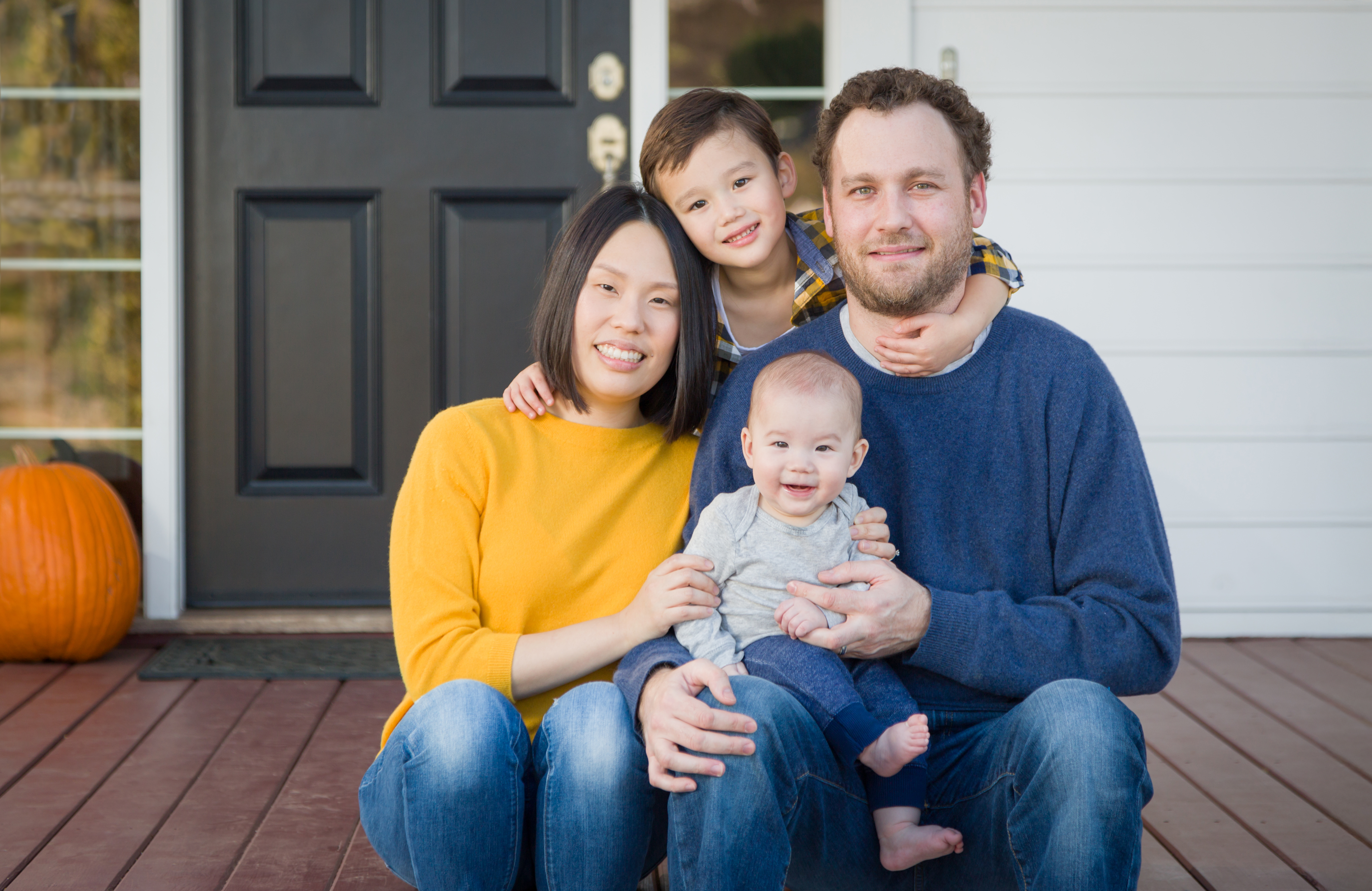 Happy family supported by case management